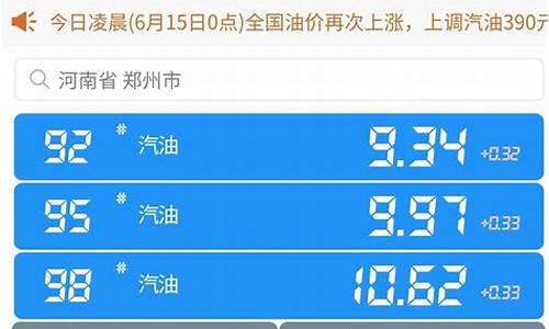 郑州今日油价查询_郑州今天油价多少钱一升